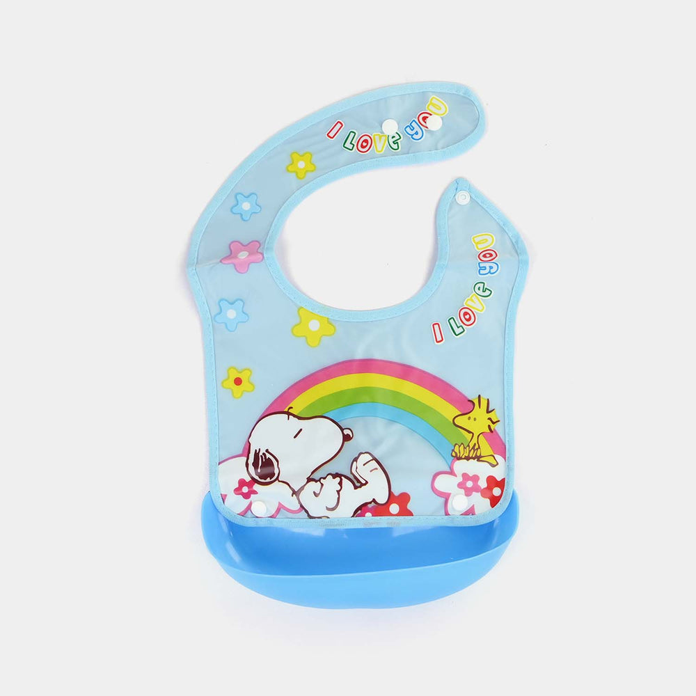 PLASTIC BIB WITH HOLDER FOR BABIES