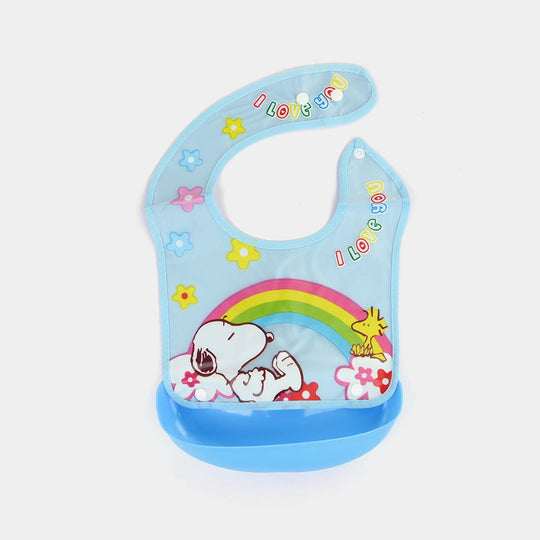 PLASTIC BIB WITH HOLDER FOR BABIES