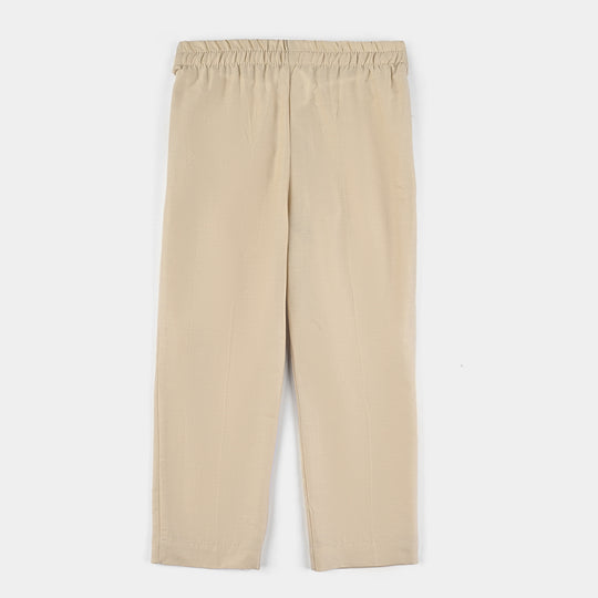 Girls Trouser Basic - BEIGE