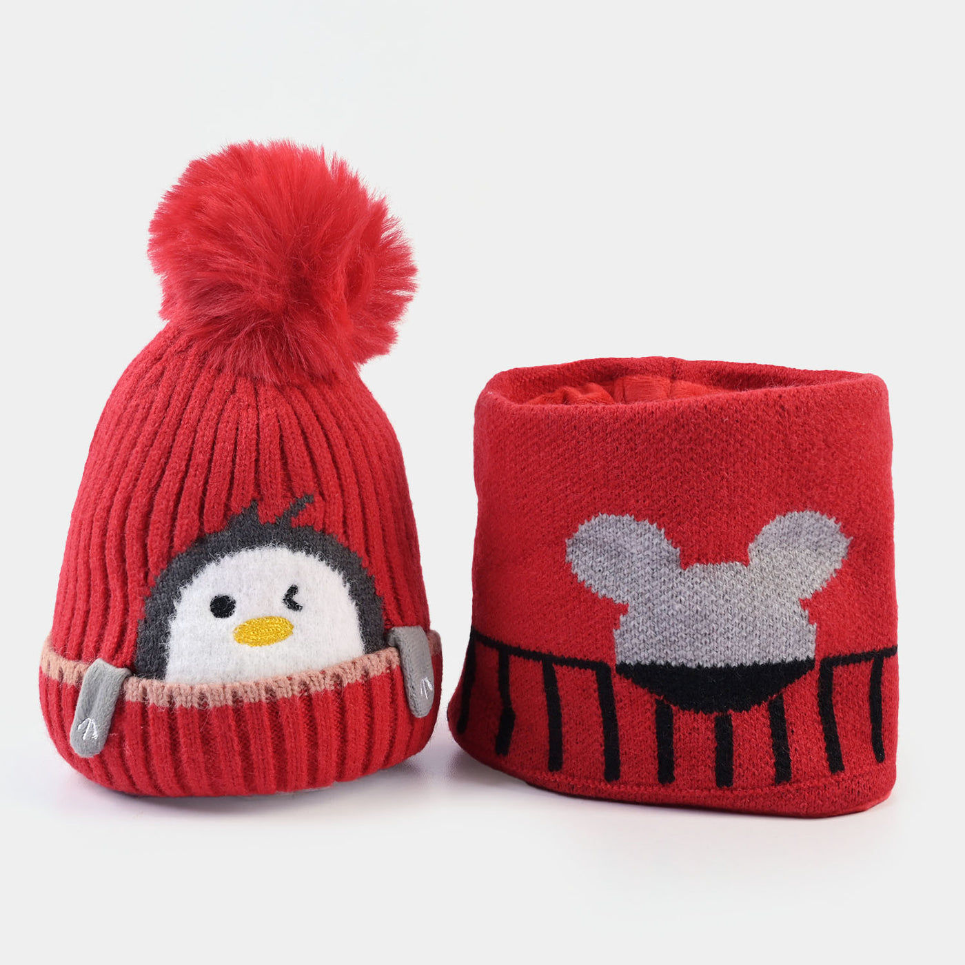 Woolen Cap/Hat + NECK WARMER 2PCs Set | 12M+