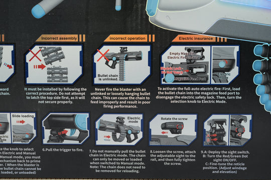 Dual-Mode Dart Launcher Blaster Toy