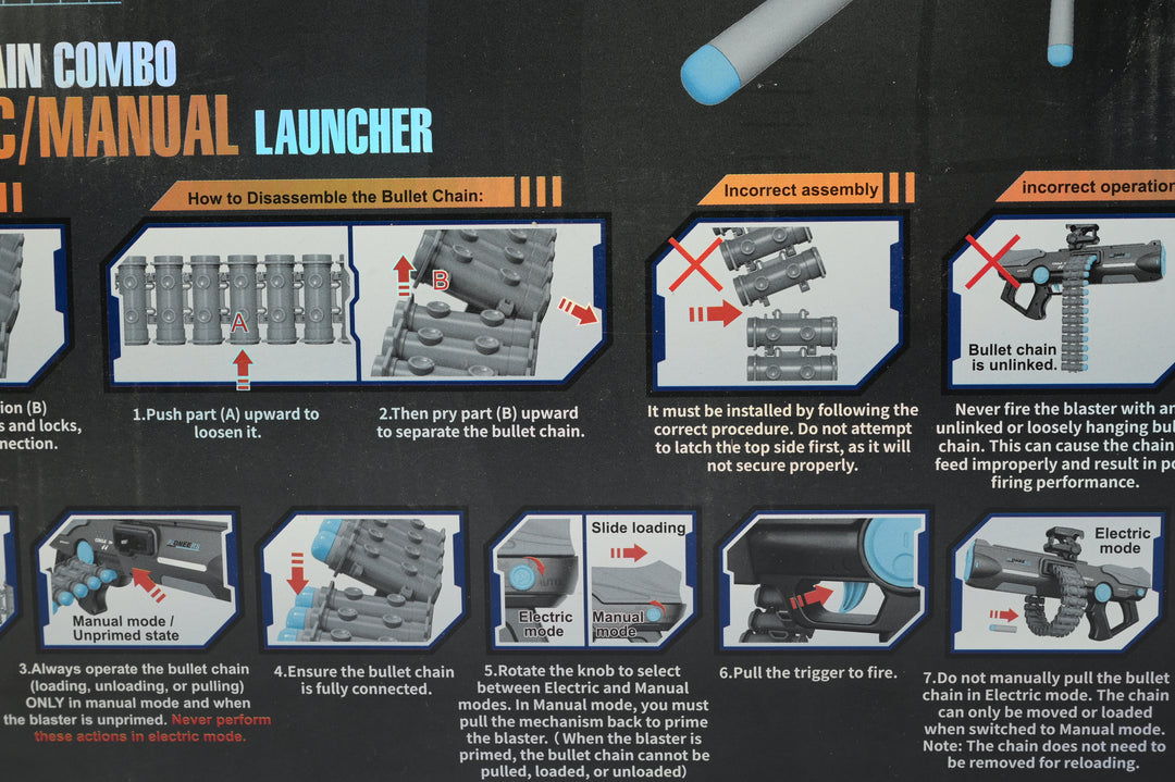 Dual-Mode Dart Launcher Blaster Toy