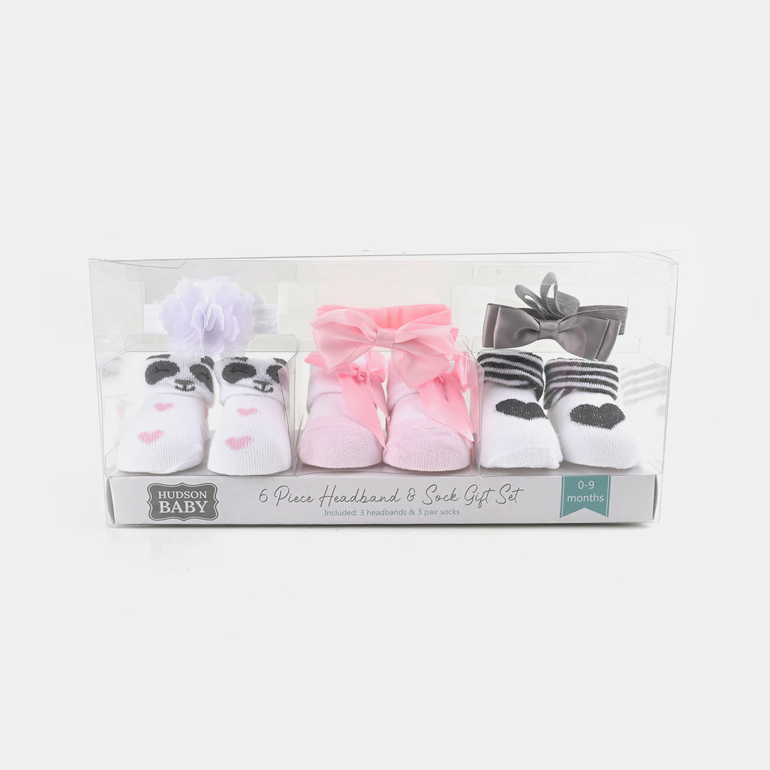 BABY BOOTIES AND HEADBANDS 6PCS SET