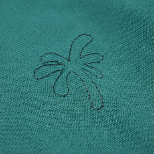Boys Jersey/Terry T-Shirt (Dotted Palm Trees) - Green