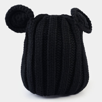 Woolen Winter Cap/Hat 6M+ | BLACK