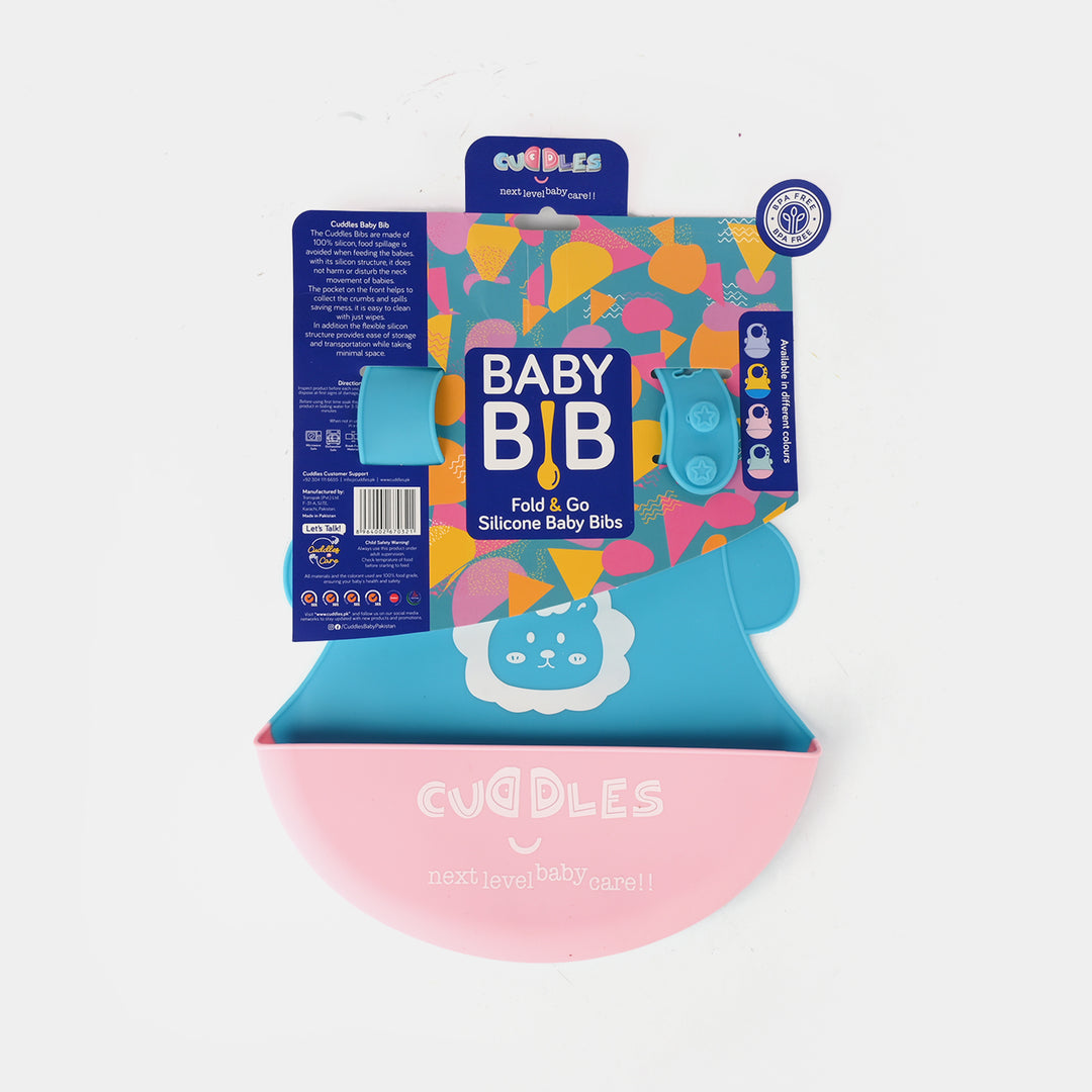 FOLD & GO CUDDLES SILICONE BABY BIB