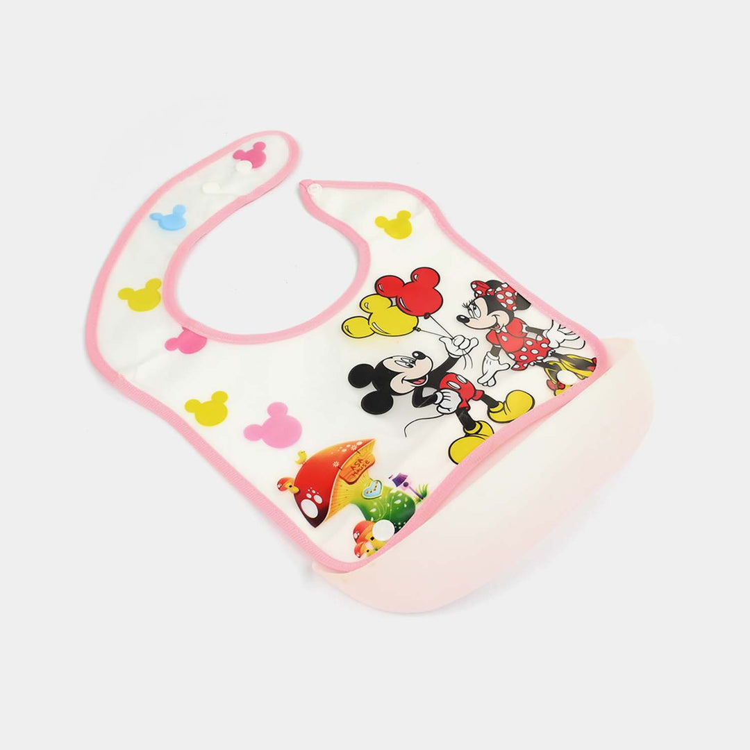 PLASTIC BIB WITH HOLDER FOR BABIES