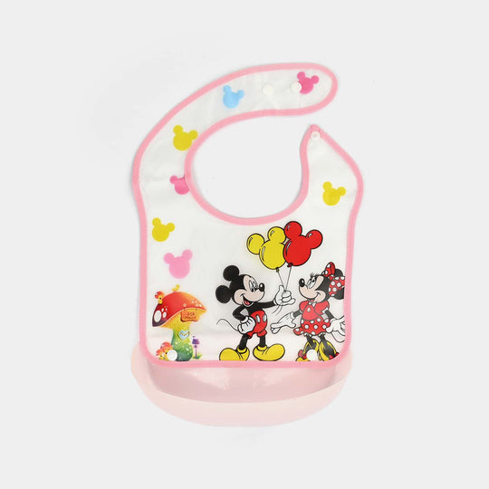 PLASTIC BIB WITH HOLDER FOR BABIES