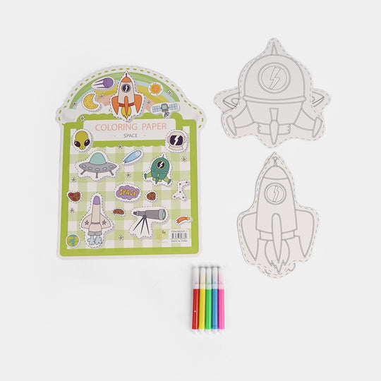 Space-Themed Coloring & Craft Kit