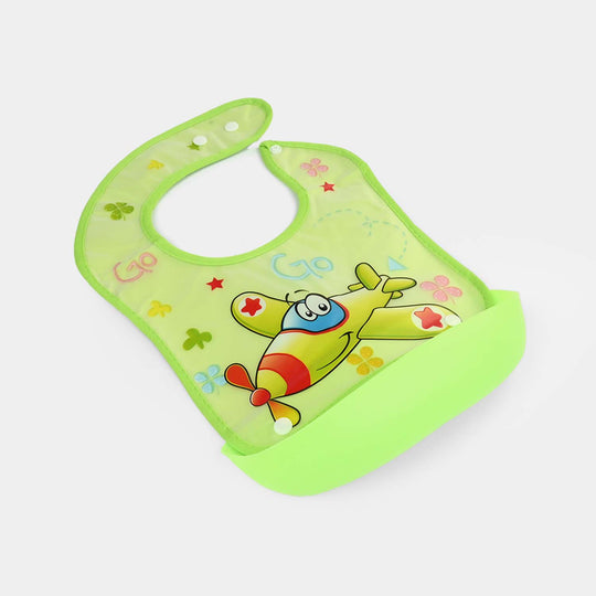 PLASTIC BIB WITH HOLDER FOR BABIES
