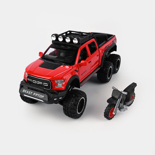 Die Cast Model Car With Mini Bike For Kids