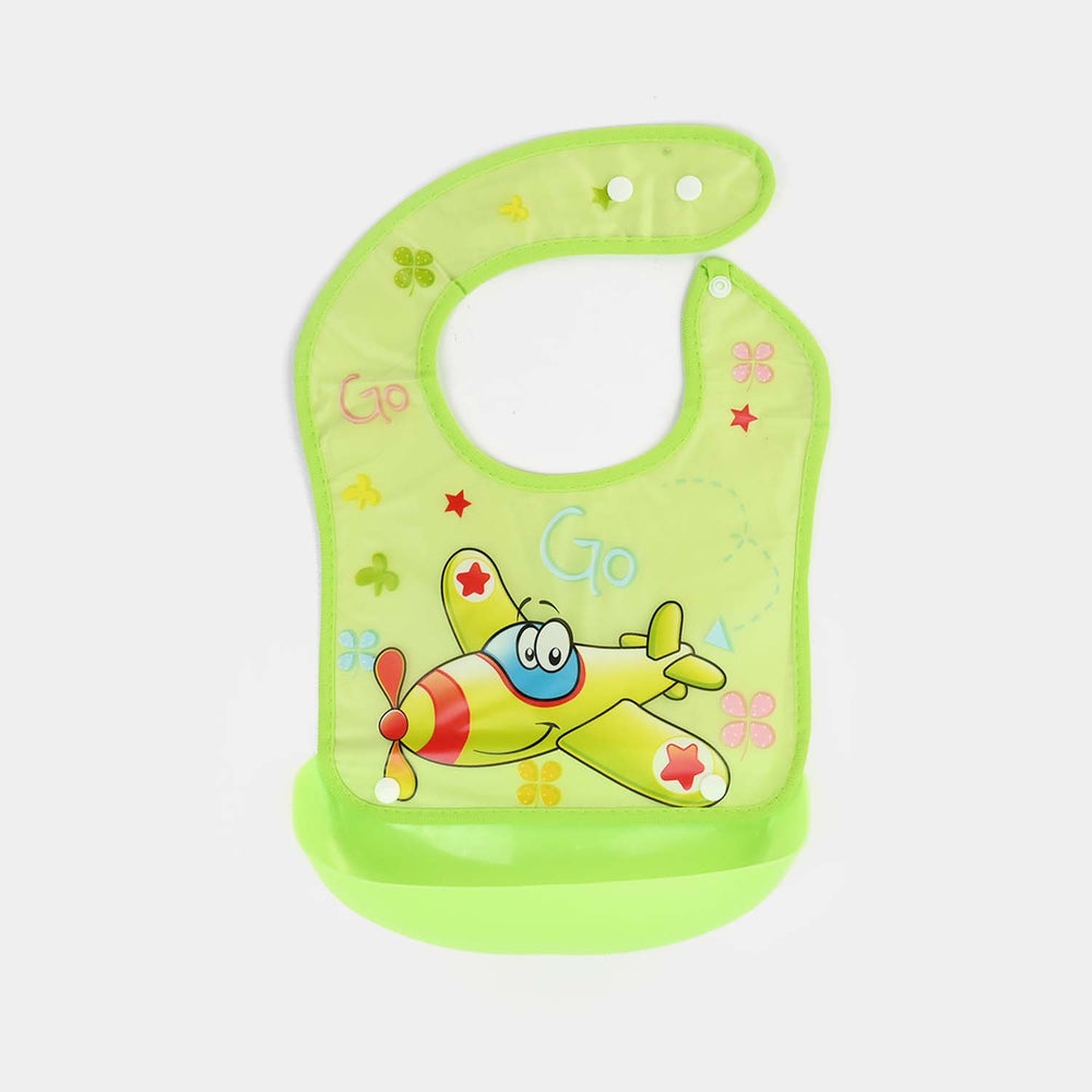 PLASTIC BIB WITH HOLDER FOR BABIES