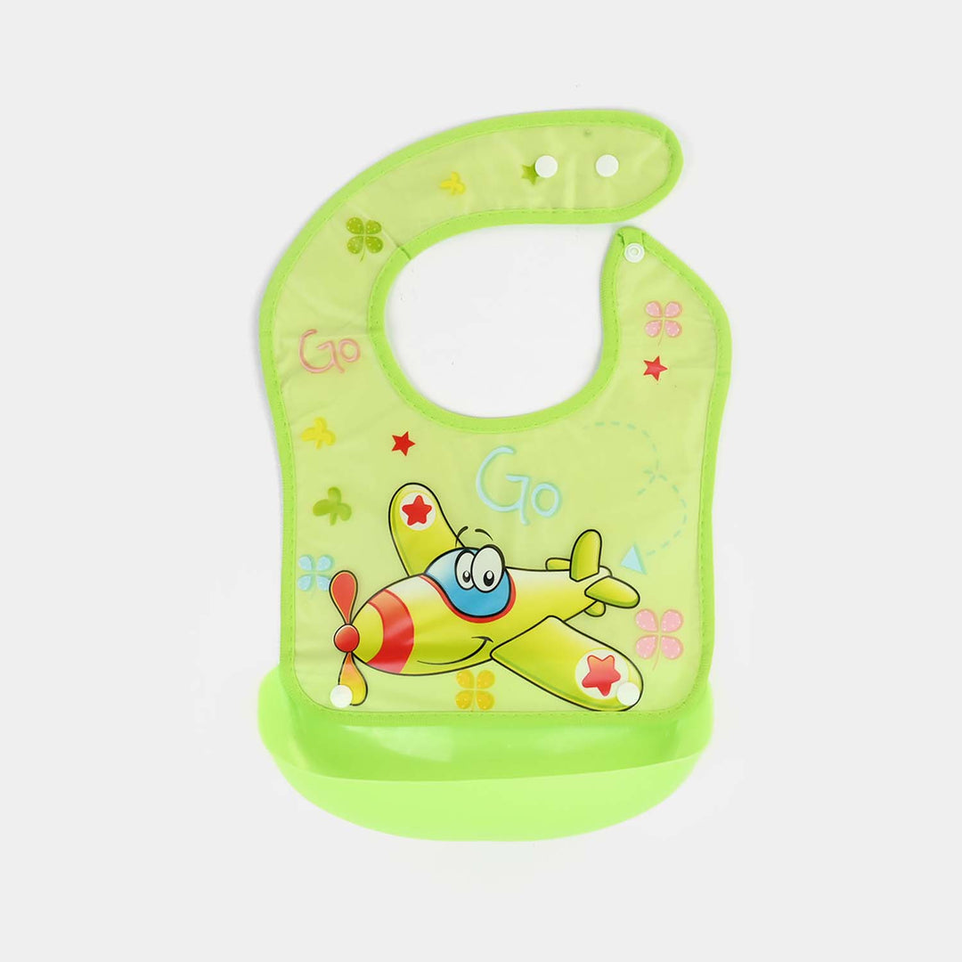 PLASTIC BIB WITH HOLDER FOR BABIES