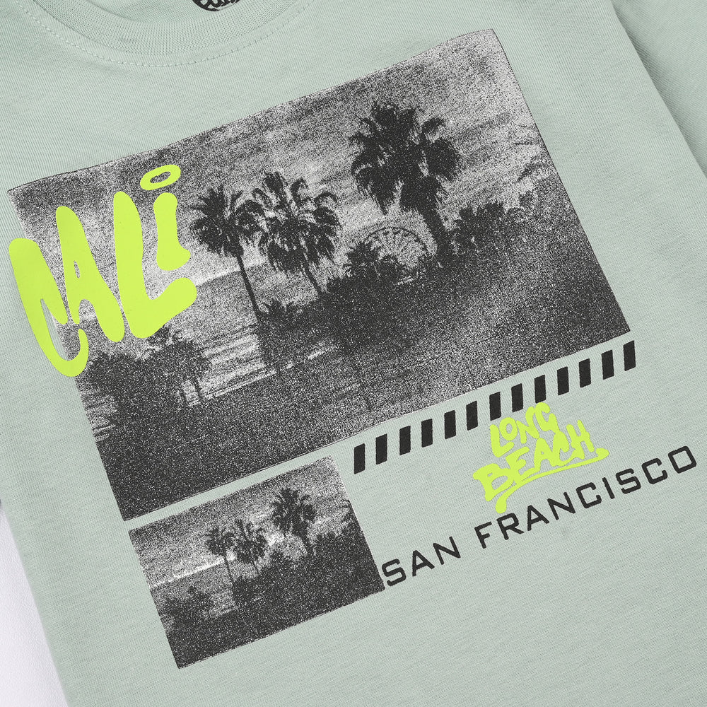 Boys Jersey/Terry T-Shirt H/S Long Beach-Grey.Mist