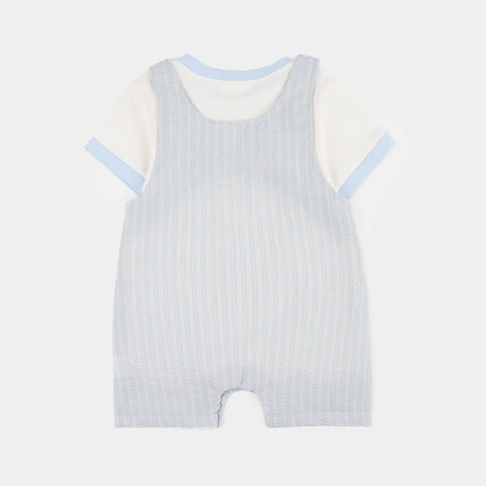 Infant Boys Jersey/Terry 2Pc Suit 287-053-WHITE