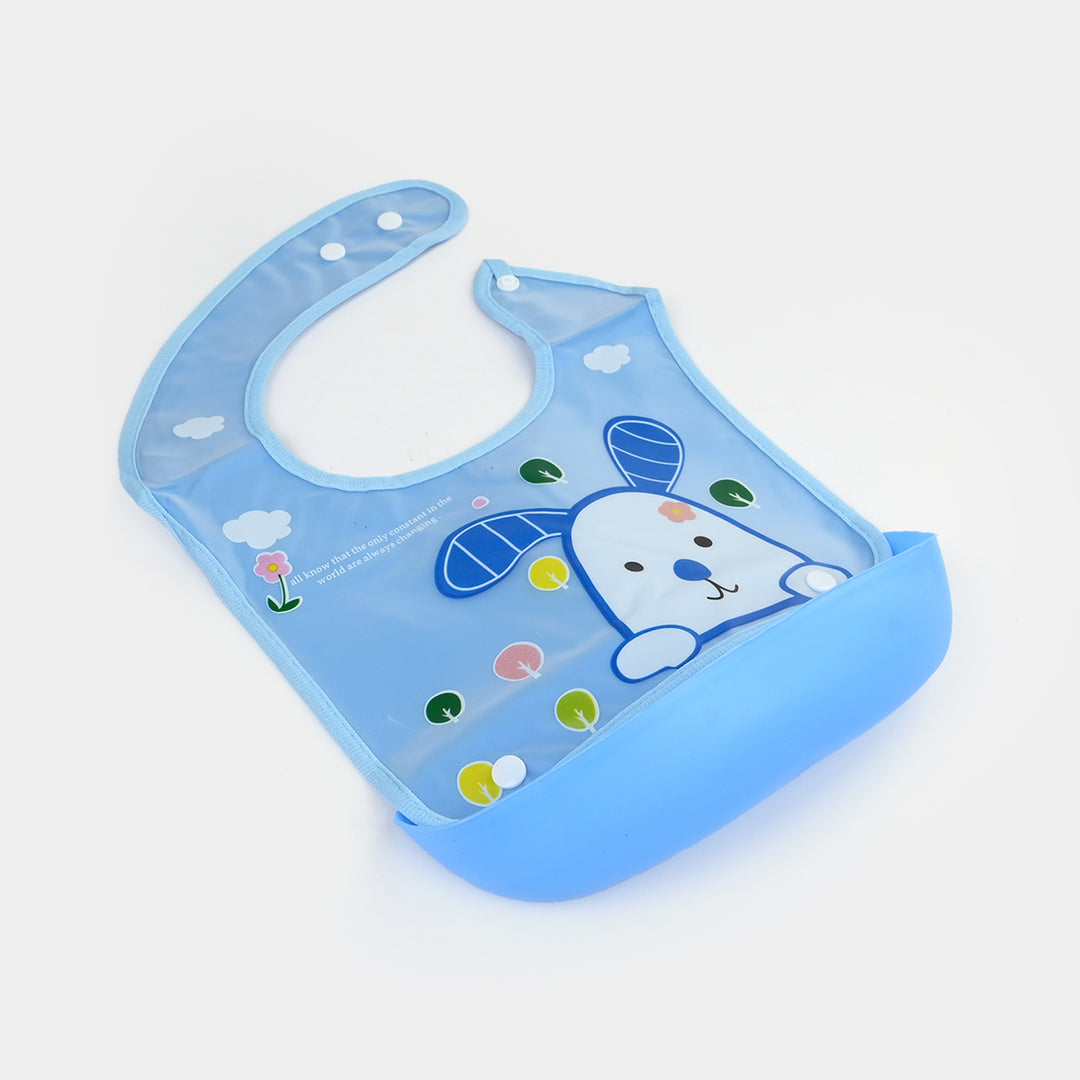 PLASTIC BIB WITH HOLDER FOR BABIES