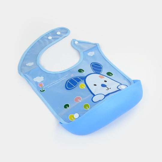 PLASTIC BIB WITH HOLDER FOR BABIES