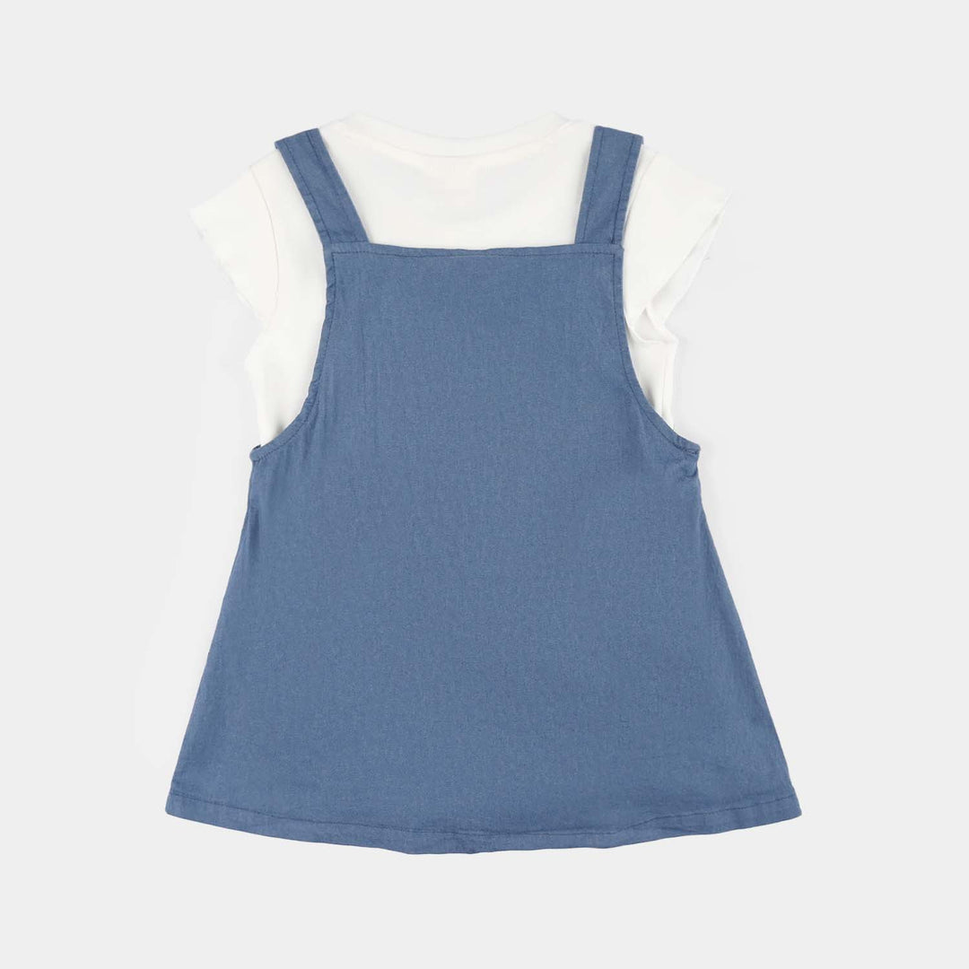 Infant Girls Jersey/Terry 2Pc Suit 287-094-NAVY