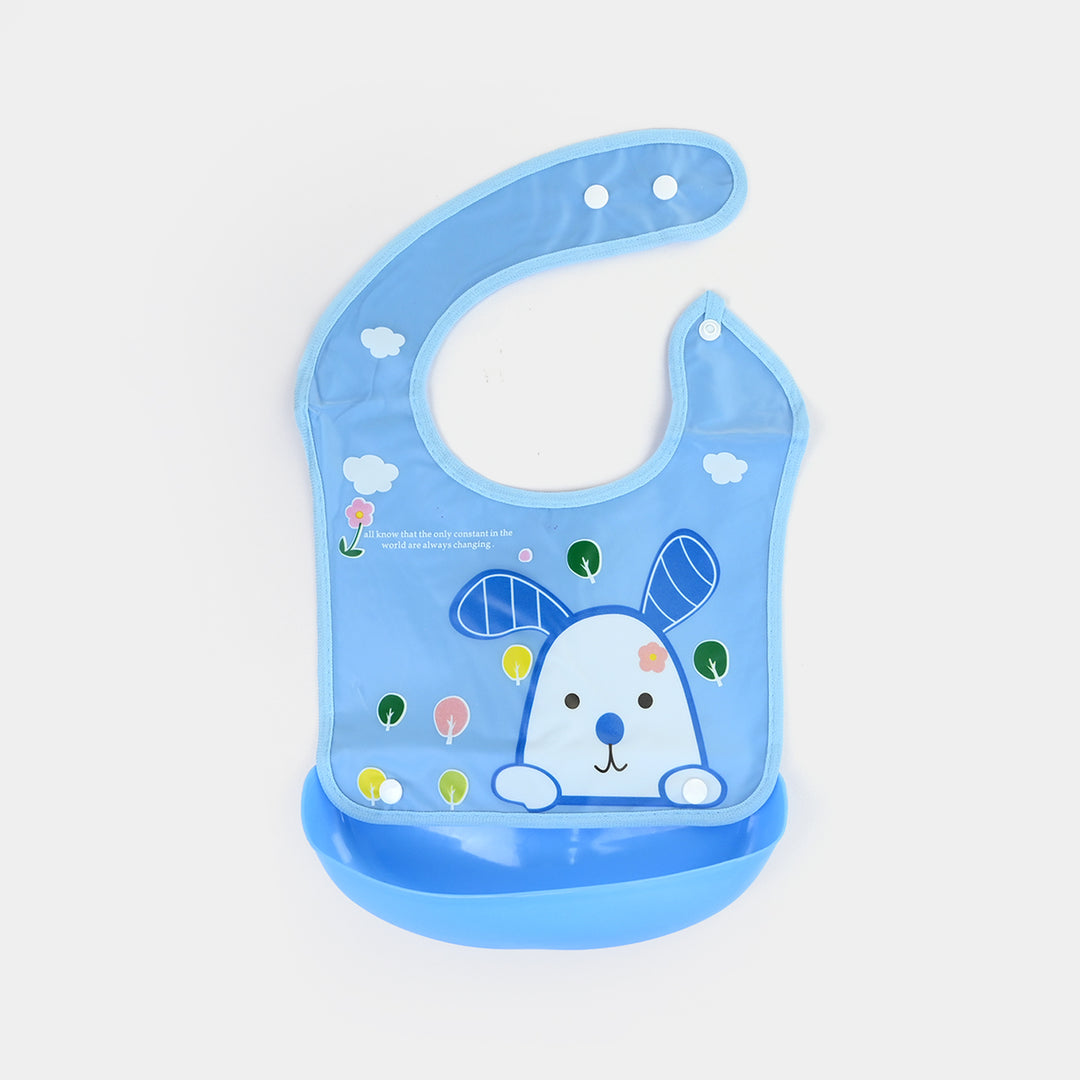 PLASTIC BIB WITH HOLDER FOR BABIES