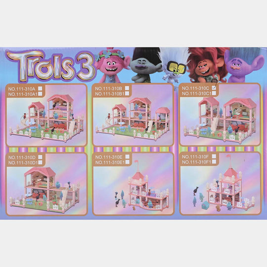 Multi-Level Dollhouse Building Toy Set for Kids