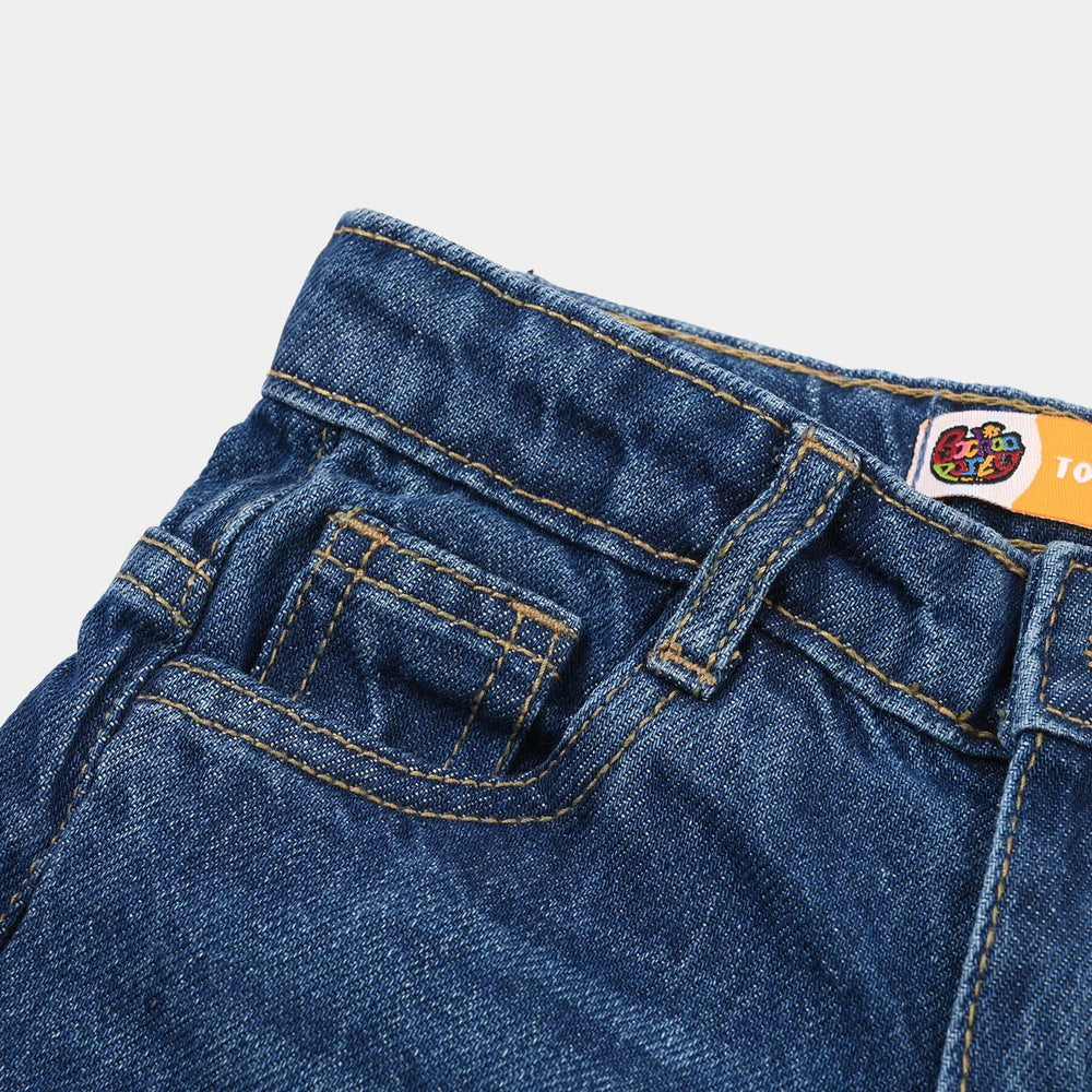 Boys Denim Stretch Shorts Basic - Mid Blue