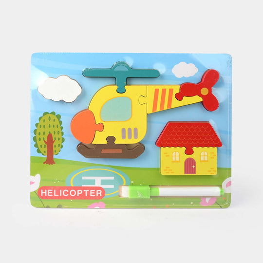Helicopter Wooden Sheet Toy