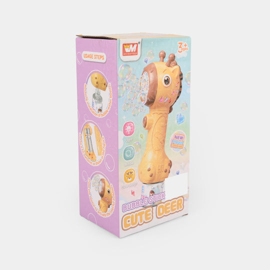 Automatic Electric Bubble Stick Toy with Light Effects