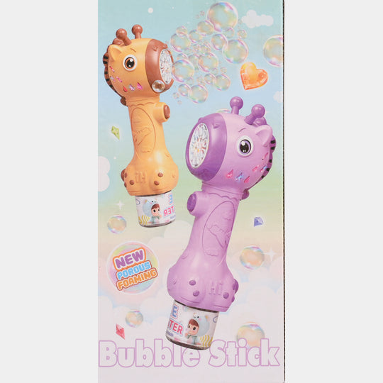 Automatic Electric Bubble Stick Toy with Light Effects