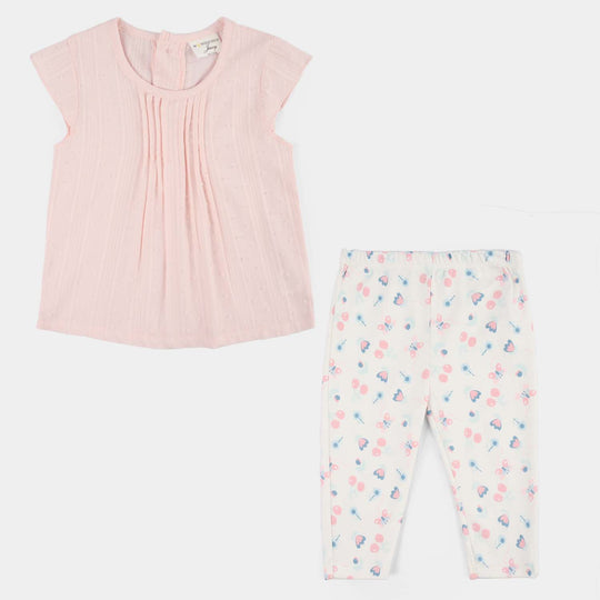 Infant Girls Jersey/Terry 2Pc Suit 287-112-PINK