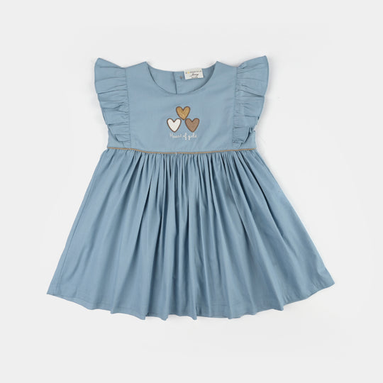 Infant Girls Jersey/Terry 2Pc Suit 287-072-BLUE