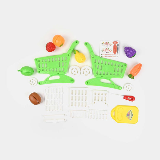 Shopping Cart & Fruit Game Play Set For Kids