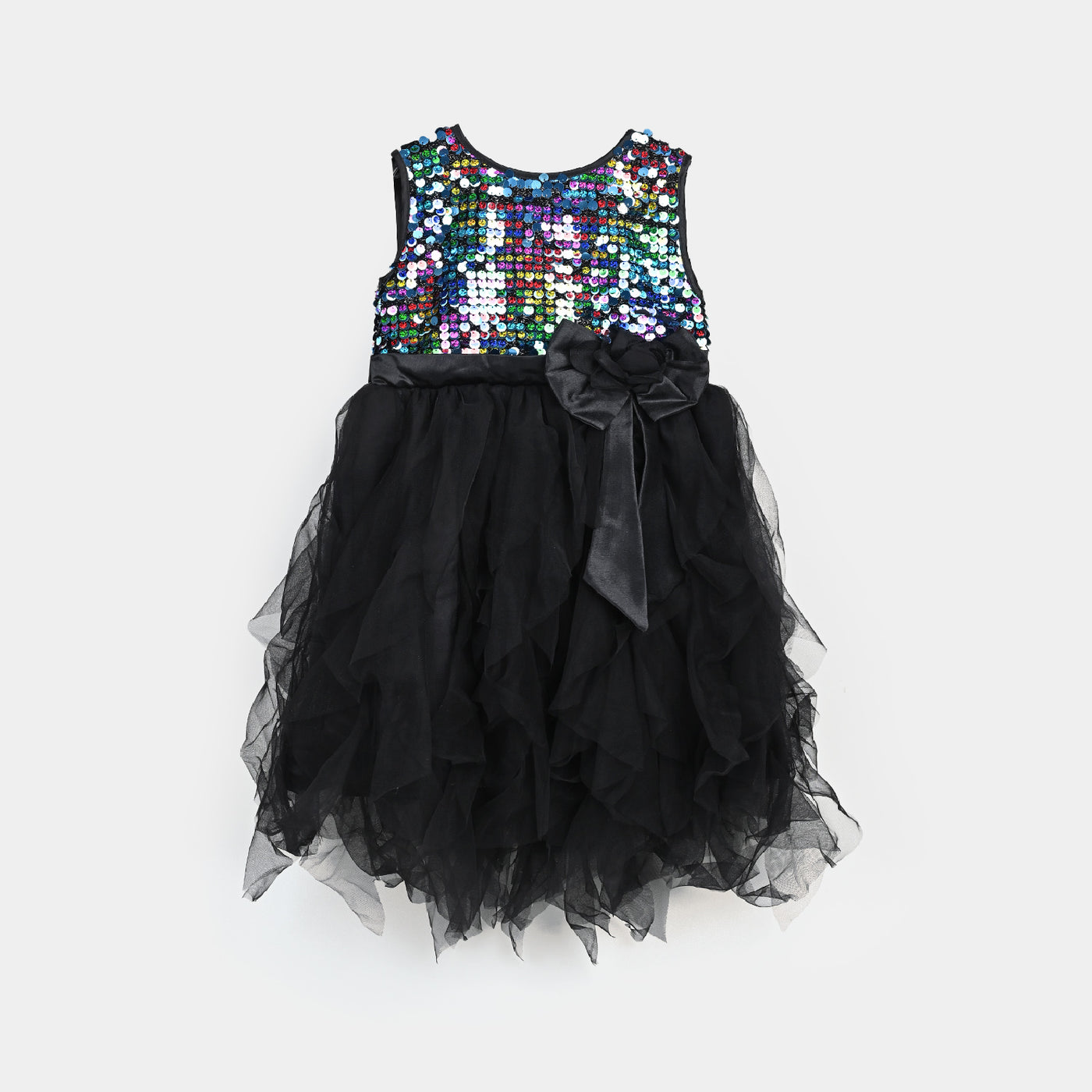 Girls Frock Fancy Sequins Beauty-Multi