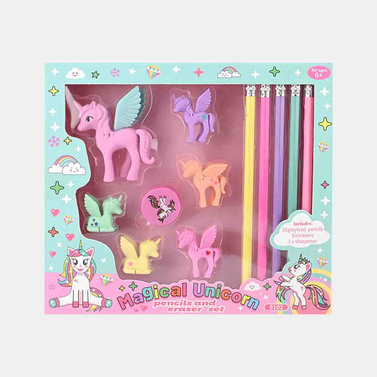 Pencil & Eraser Set For Kids