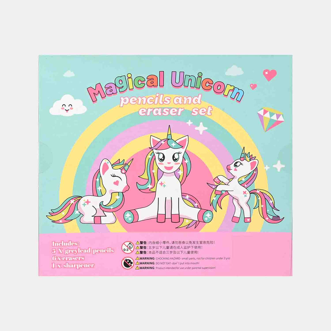 Pencil & Eraser Set For Kids