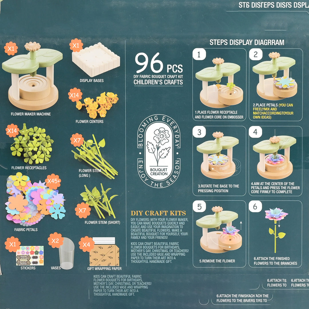 DIY Fabric Bouquet Craft Kit Toy for Kids