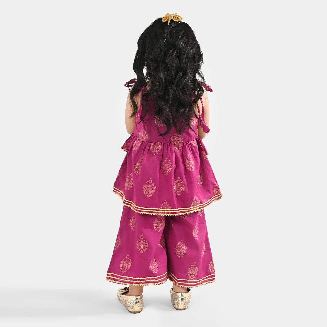 Infant Girls Jacquard 2 Piece Set (Titli) - Magenta