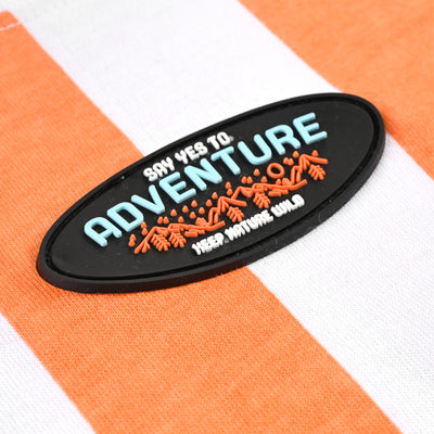 Boys Cotton Jersey T-Shirt Adventure- Orange/White