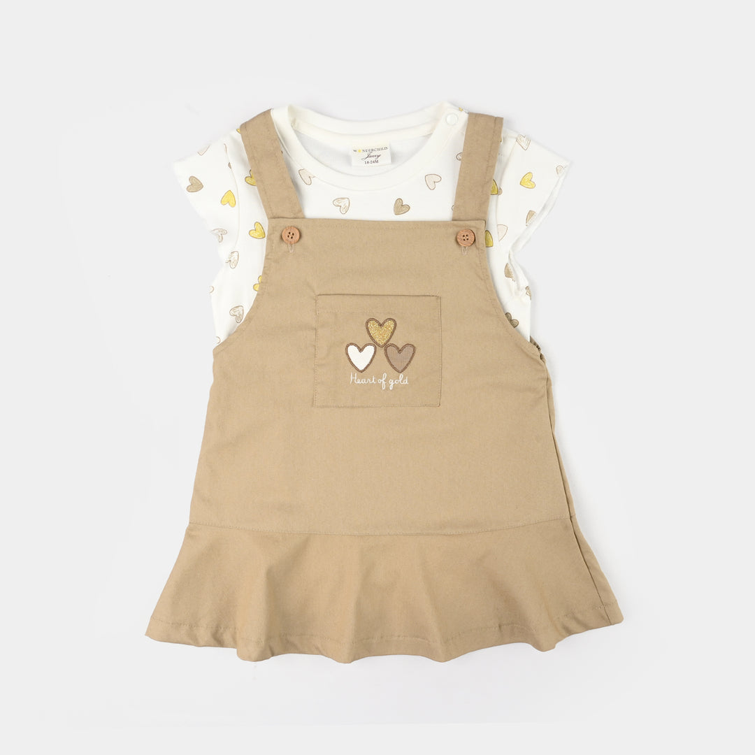 Infant Girls Jersey/Terry 2Pc Suit 287-074 E-C-BROWN
