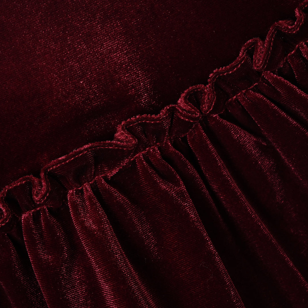 Infant Girls Velvet Emb Top Velvet Moss