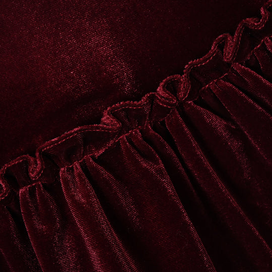 Infant Girls Velvet Emb Top Velvet Moss