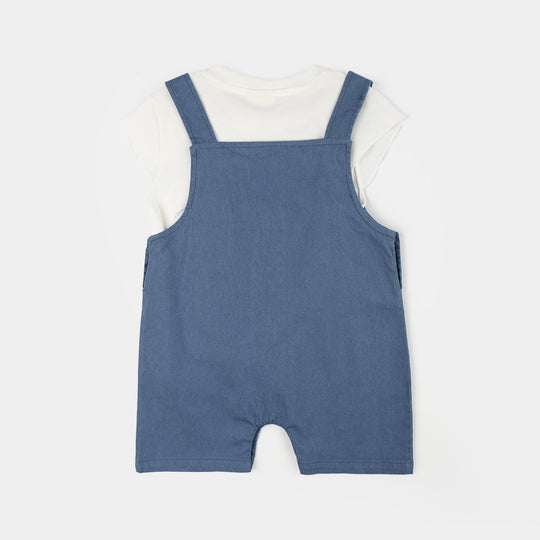 Infant Girls Jersey/Terry 2Pc Suit 287-096 E-C-BLUE