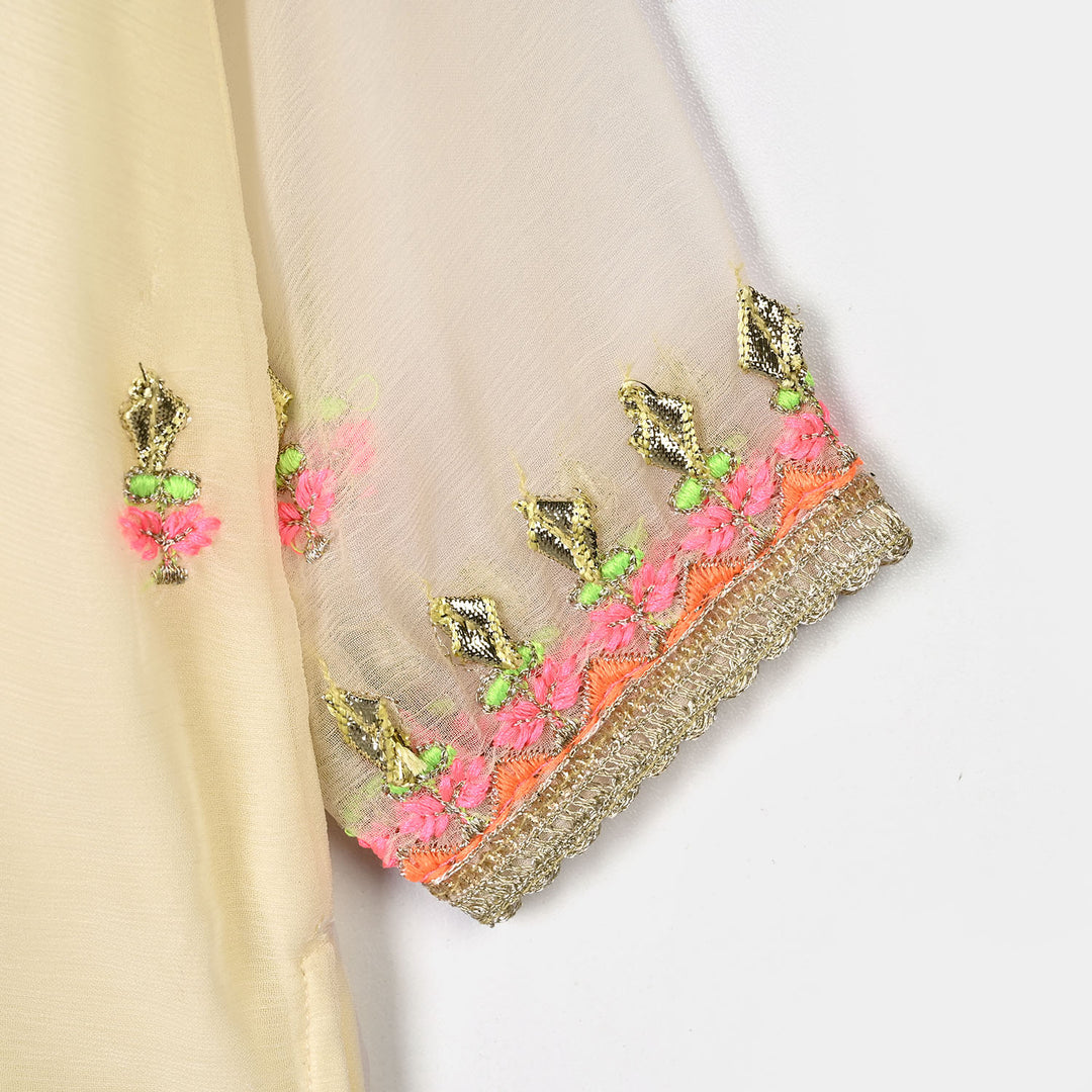 Infant Girls Chiffon 2Pcs Noor Rani-Off.White