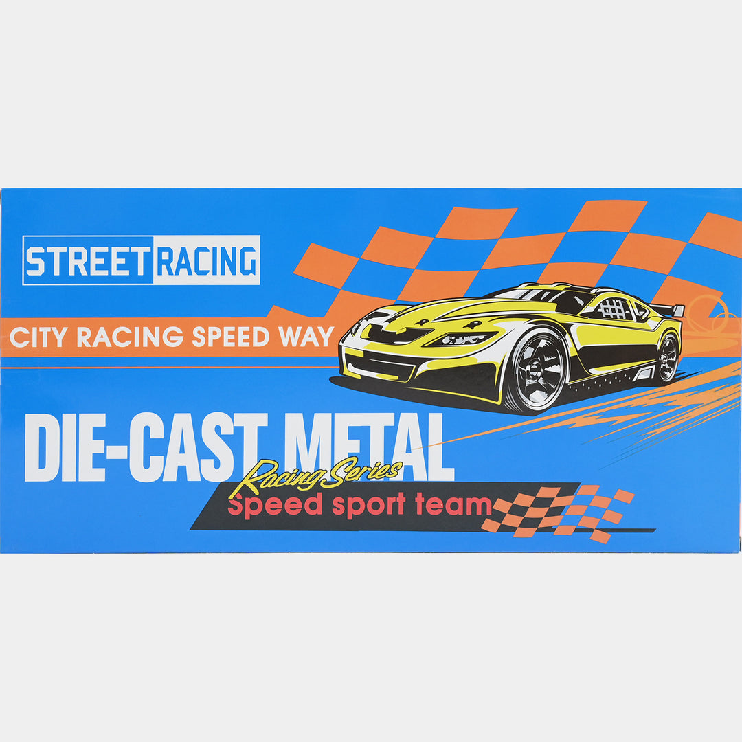 City Racing Speed Way Die-Cast Metal Car Set | 12Pcs