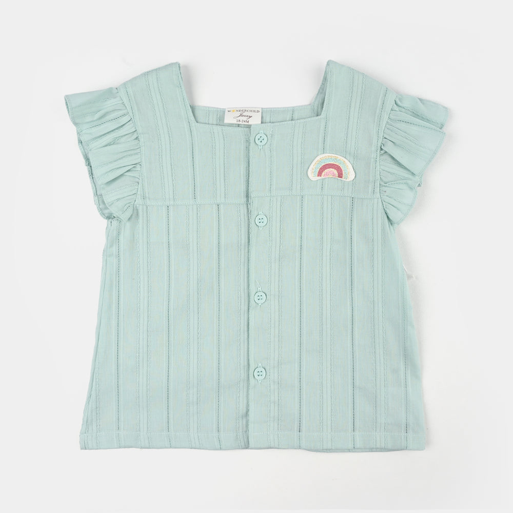 Infant Girls Jersey/Terry 2Pc Suit 287-091-GREEN