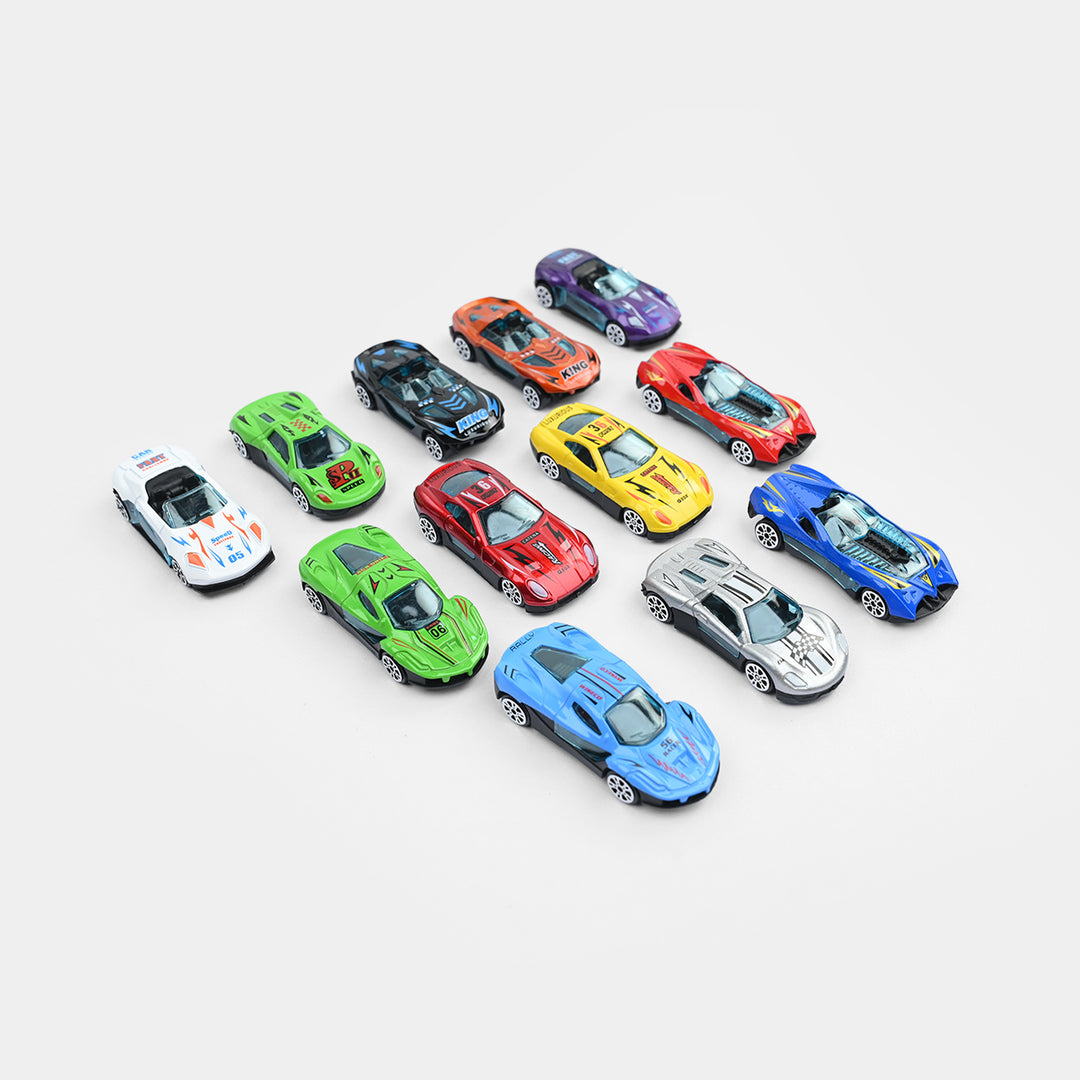 City Racing Speed Way Die-Cast Metal Car Set | 12Pcs