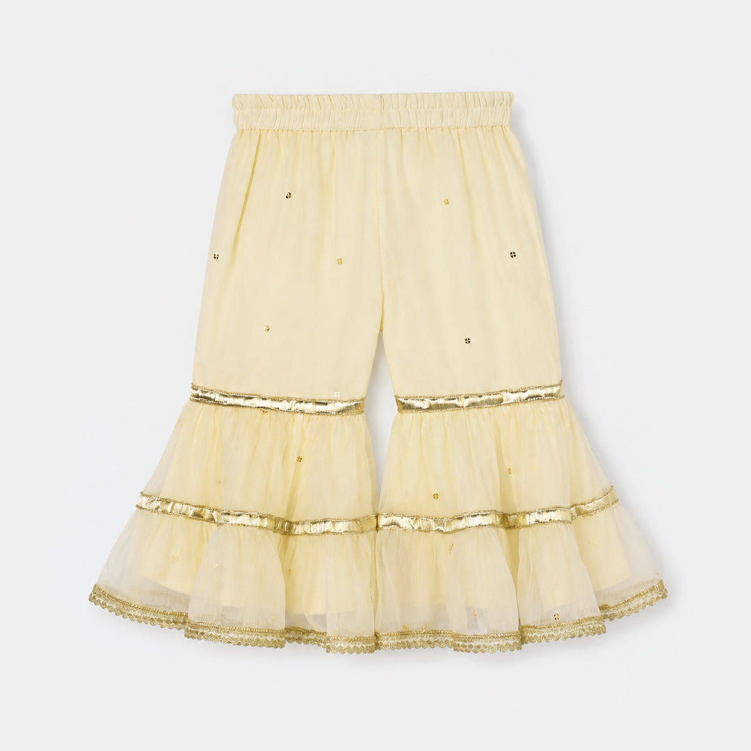 Infant Girls Chiffon 2Pcs Noor Rani-Off.White