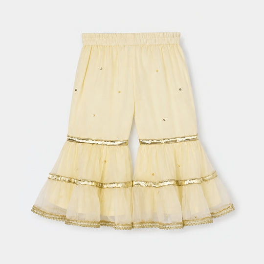 Infant Girls Chiffon 2Pcs Noor Rani-Off.White