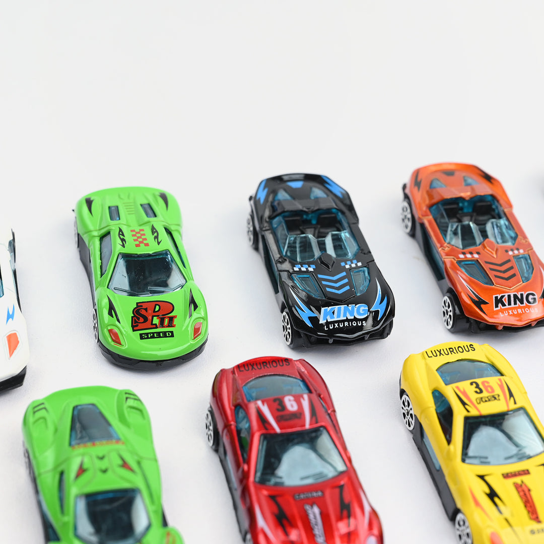 City Racing Speed Way Die-Cast Metal Car Set | 12Pcs