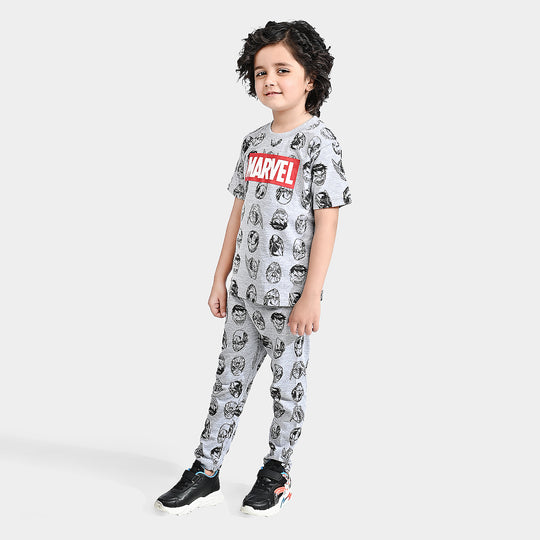 Boys Cotton Jersey NightWear Marvel-H.grey