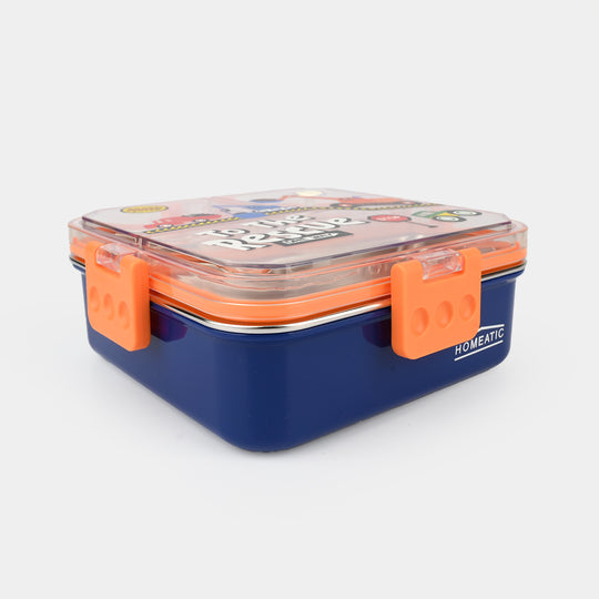 Stainless Steel Lunch Box Square 750ml Blue